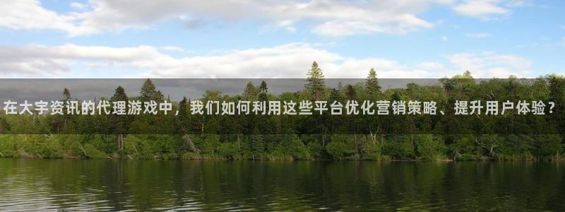 鼎点娱乐测速：在大宇资讯的代理游戏中，我们如何利用这些平台优