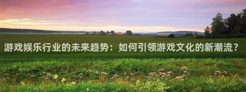 鼎点娱乐怎么注册：游戏娱乐行业的未来趋势：如何引领游戏文化的