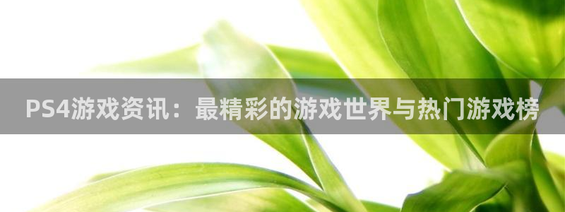 鼎点娱乐官网登录：PS4游戏资讯：最精彩的游戏世界与热门游戏